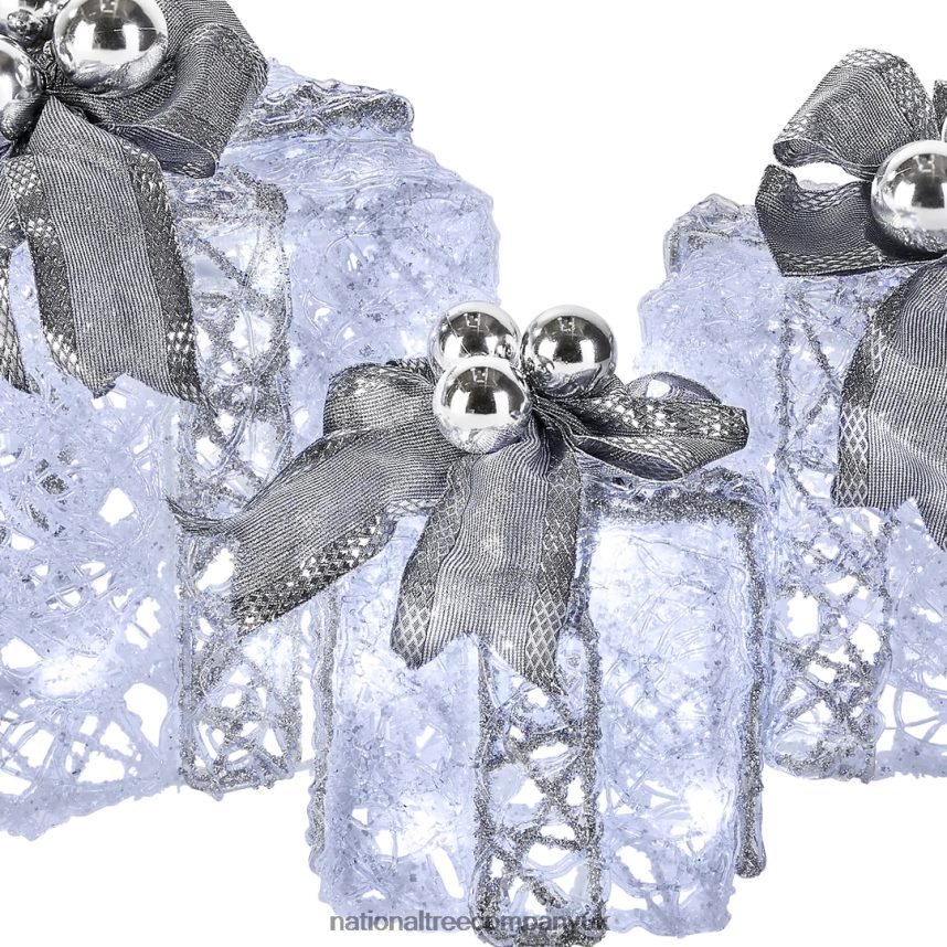 decoration | National Tree Company Pre-Lit Decorated White Gift Box Assortment F2L4F589